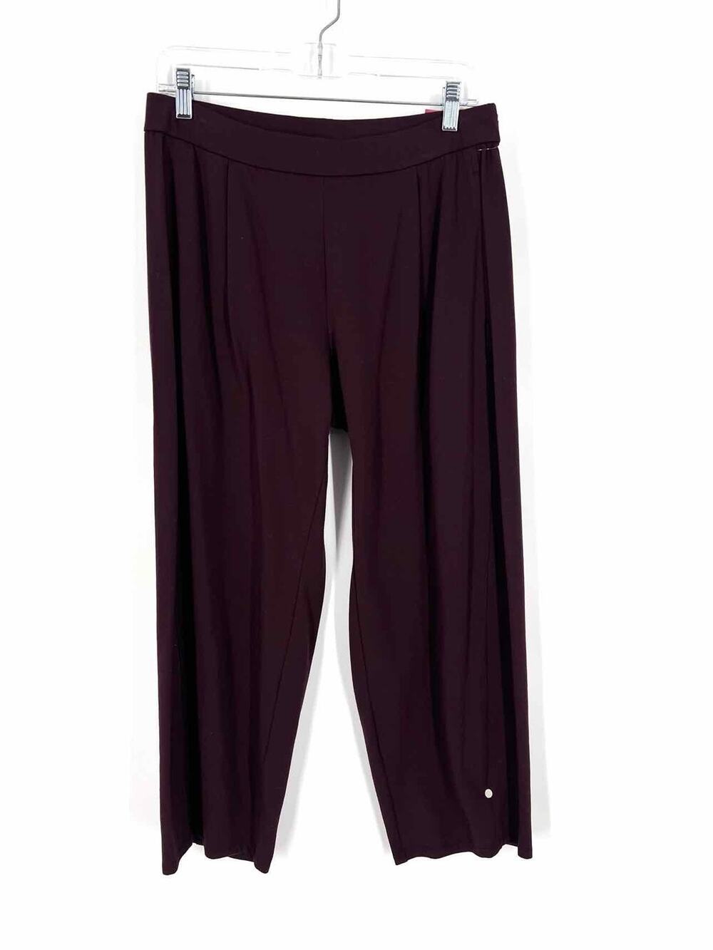 Eileen Fisher Size S Maroon Solid Stretch Designer Pants